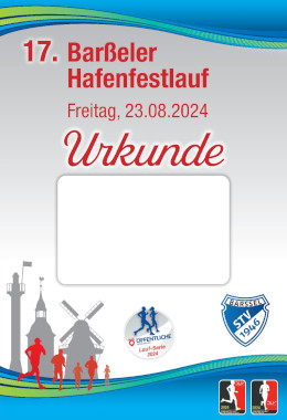 Barßeler Hafenfestlauf Urkunde